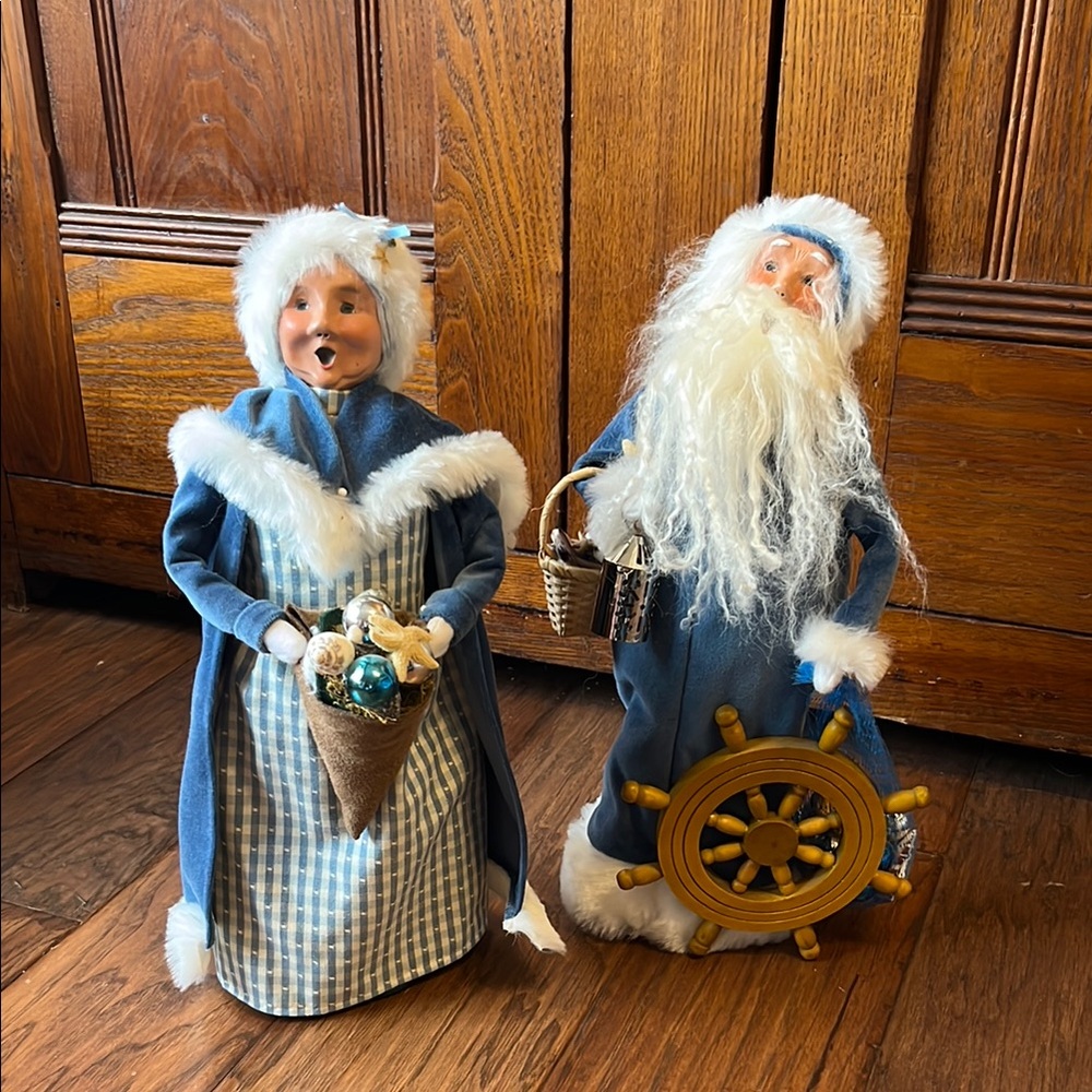 Nautical Carolers Nautical Mr. & Mrs. Claus Pair Christmas Santa Beach